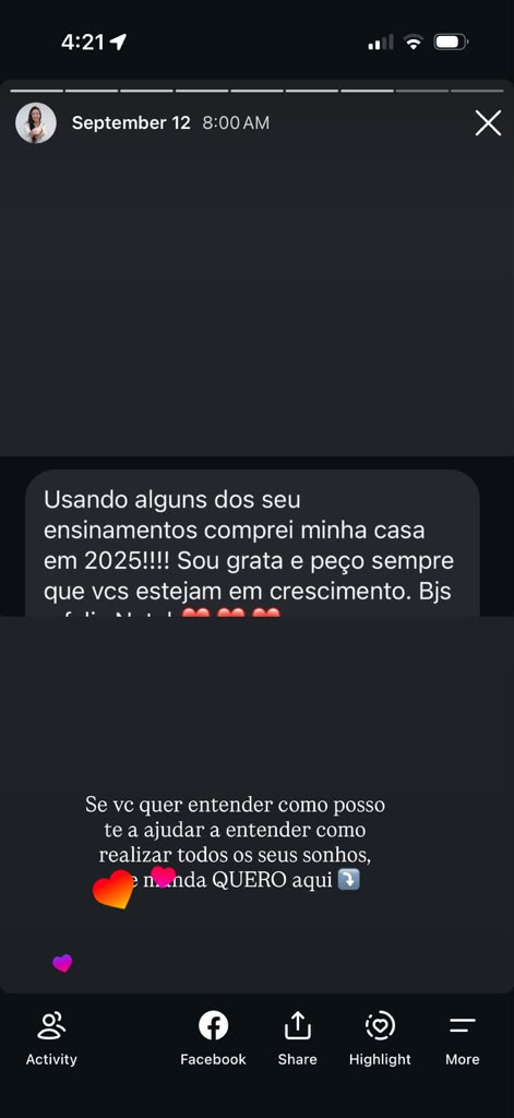 Relato sobre apoio, evolução e novas conquistas